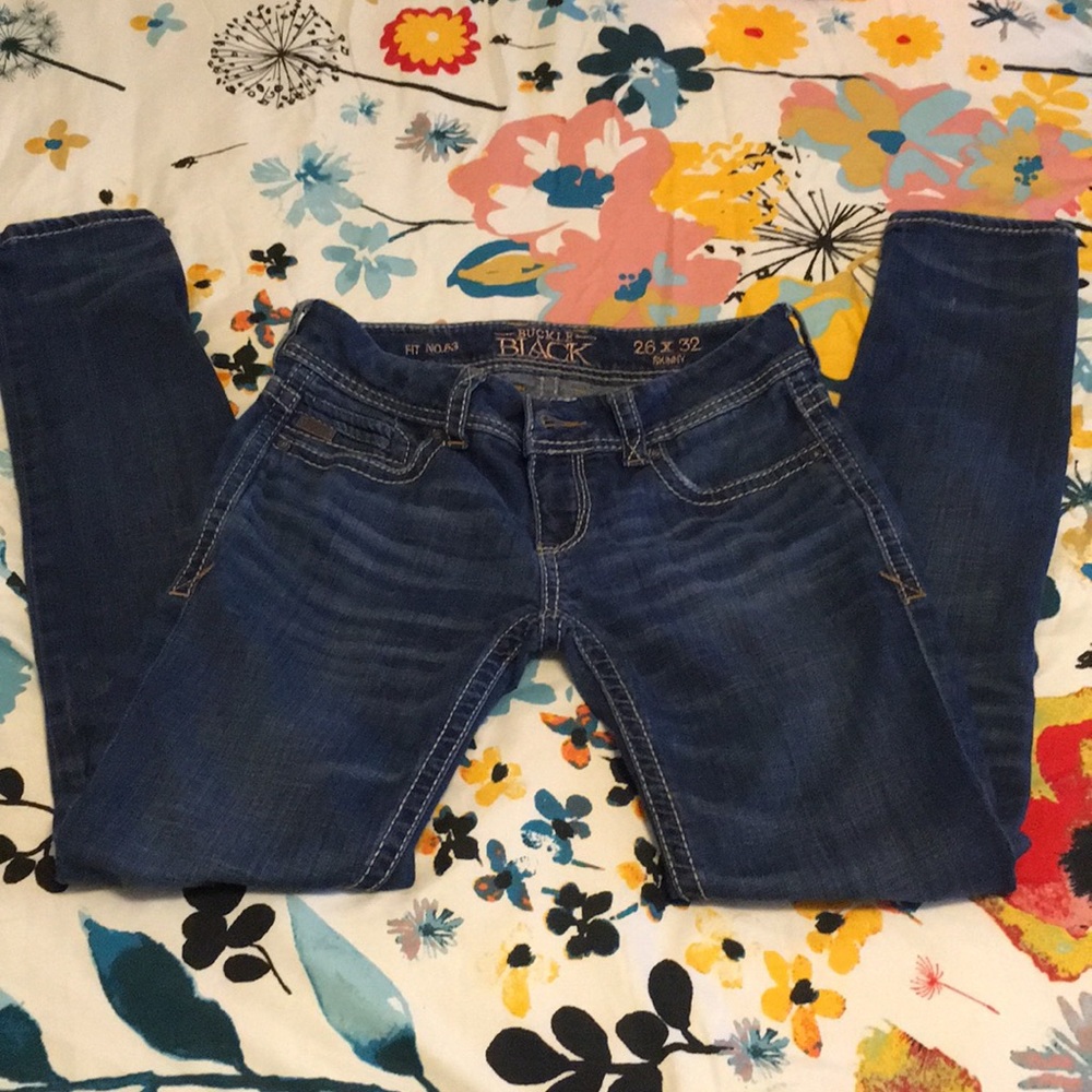 Buckle Black Skinny Jeans